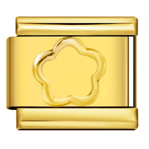 New petal stamping series DIY Italian modular bracelet titanium steel gold-plated drop oil splicing watch strap chain