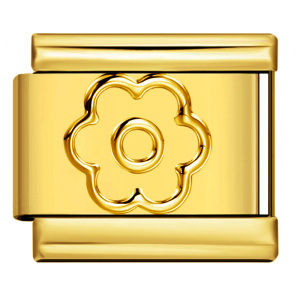 New petal stamping series DIY Italian modular bracelet titanium steel gold-plated drop oil splicing watch strap chain