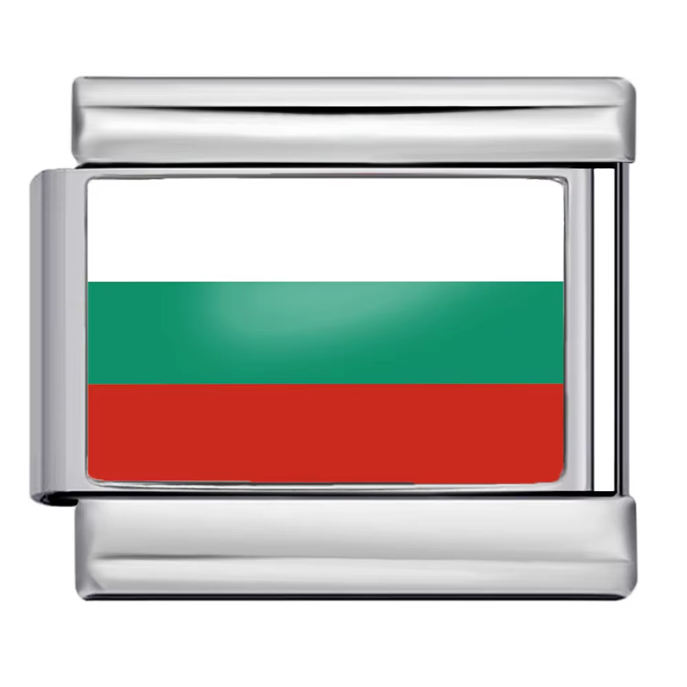 Hot-selling new world flag photo epoxy series titanium steel DIY Italian modular bracelet accessories wholesale