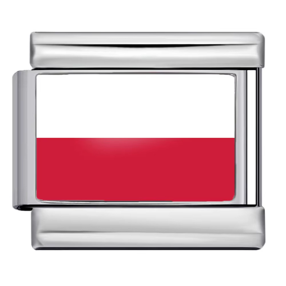 Hot-selling new world flag photo epoxy series titanium steel DIY Italian modular bracelet accessories wholesale
