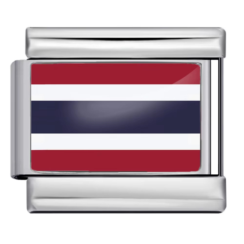 Hot-selling new world flag photo epoxy series titanium steel DIY Italian modular bracelet accessories wholesale