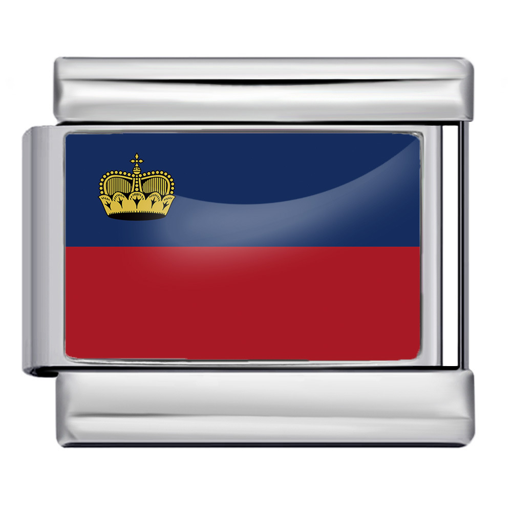 Hot-selling new world flag photo epoxy series titanium steel DIY Italian modular bracelet accessories wholesale