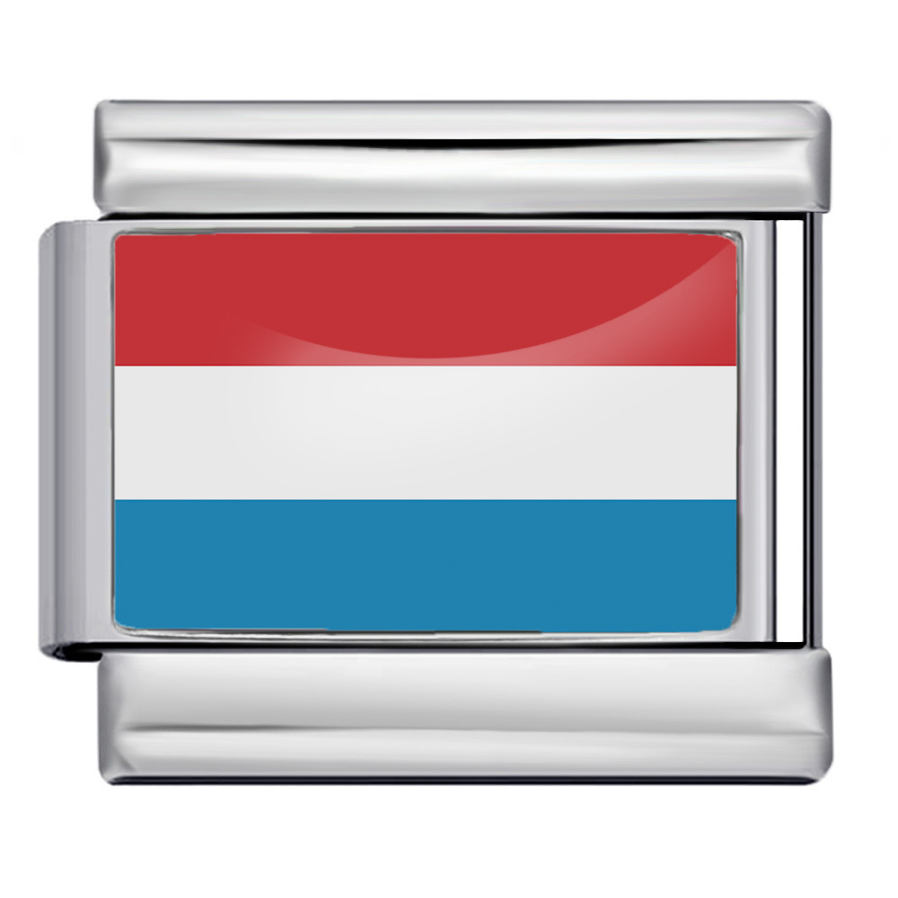 Hot-selling new world flag photo epoxy series titanium steel DIY Italian modular bracelet accessories wholesale