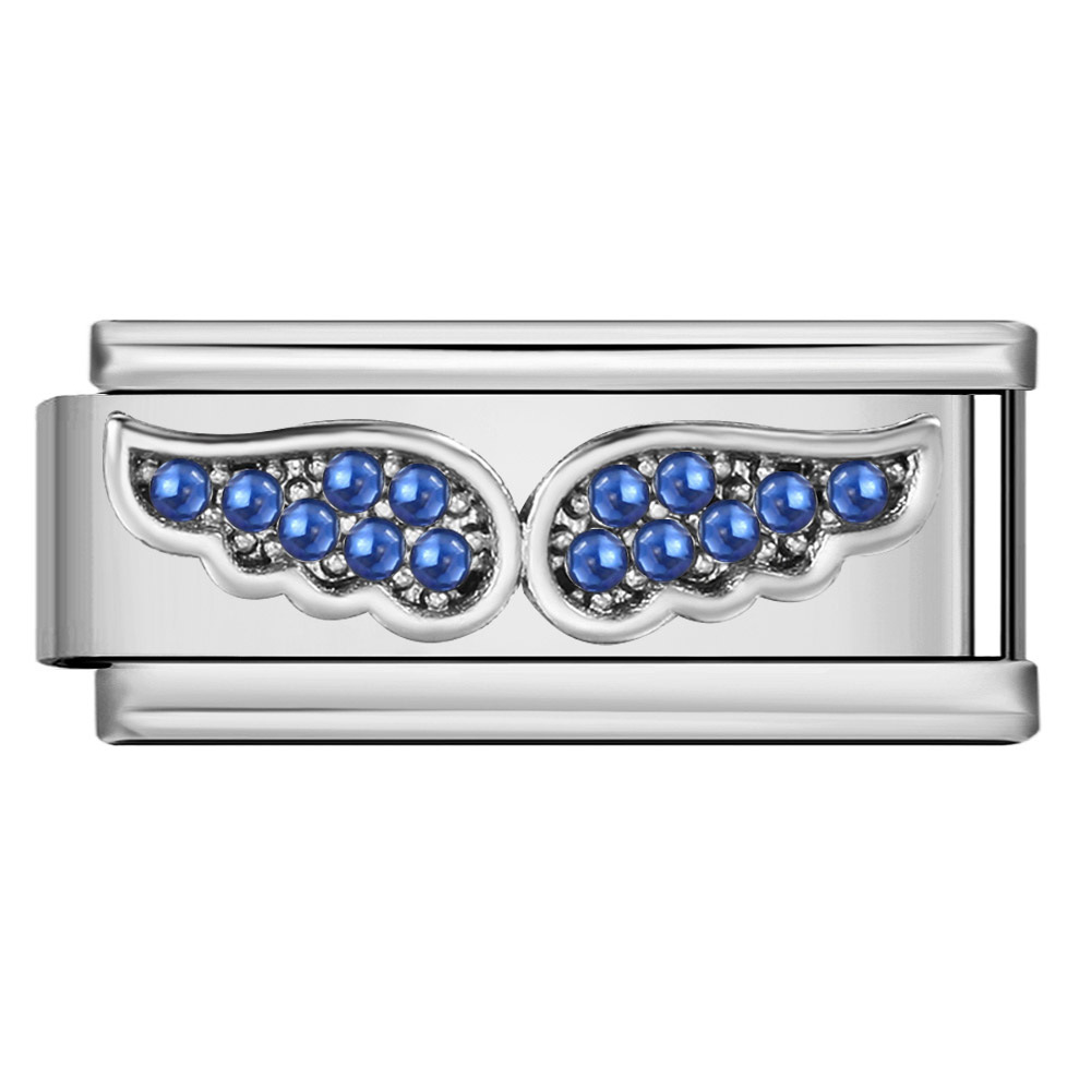 Italian modular bracelet with gold and silver rhinestone patterns, DIY titanium steel welded elastic personalized splicing bracelet wholesale.