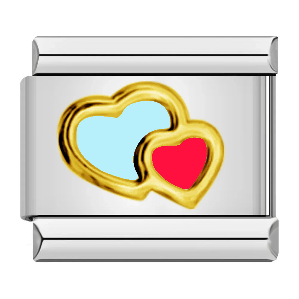 Italian modular bracelet with colorful drip-printed patterns, DIY titanium steel elastic splicing bracelet accessories wholesale.