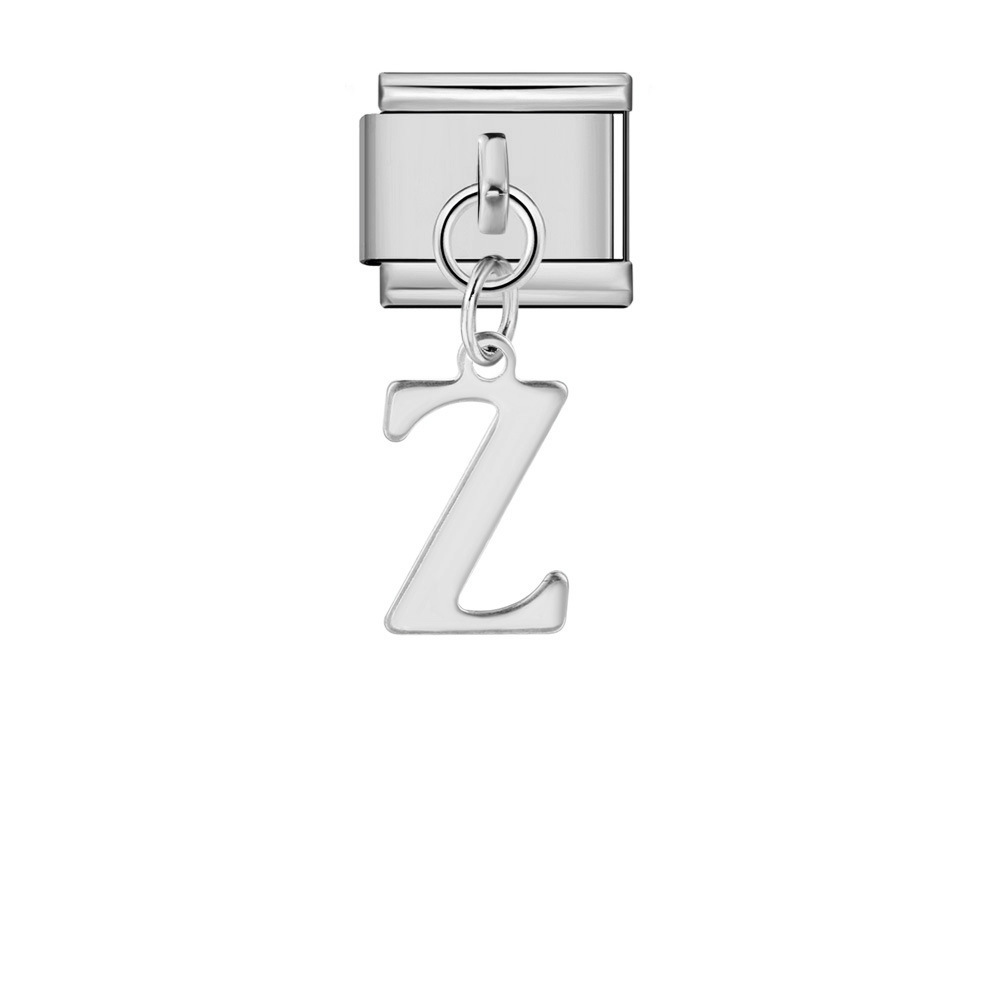 Silver minimalist letter Italian modular bracelet titanium steel handmade DIY hook elastic splicing bracelet accessories