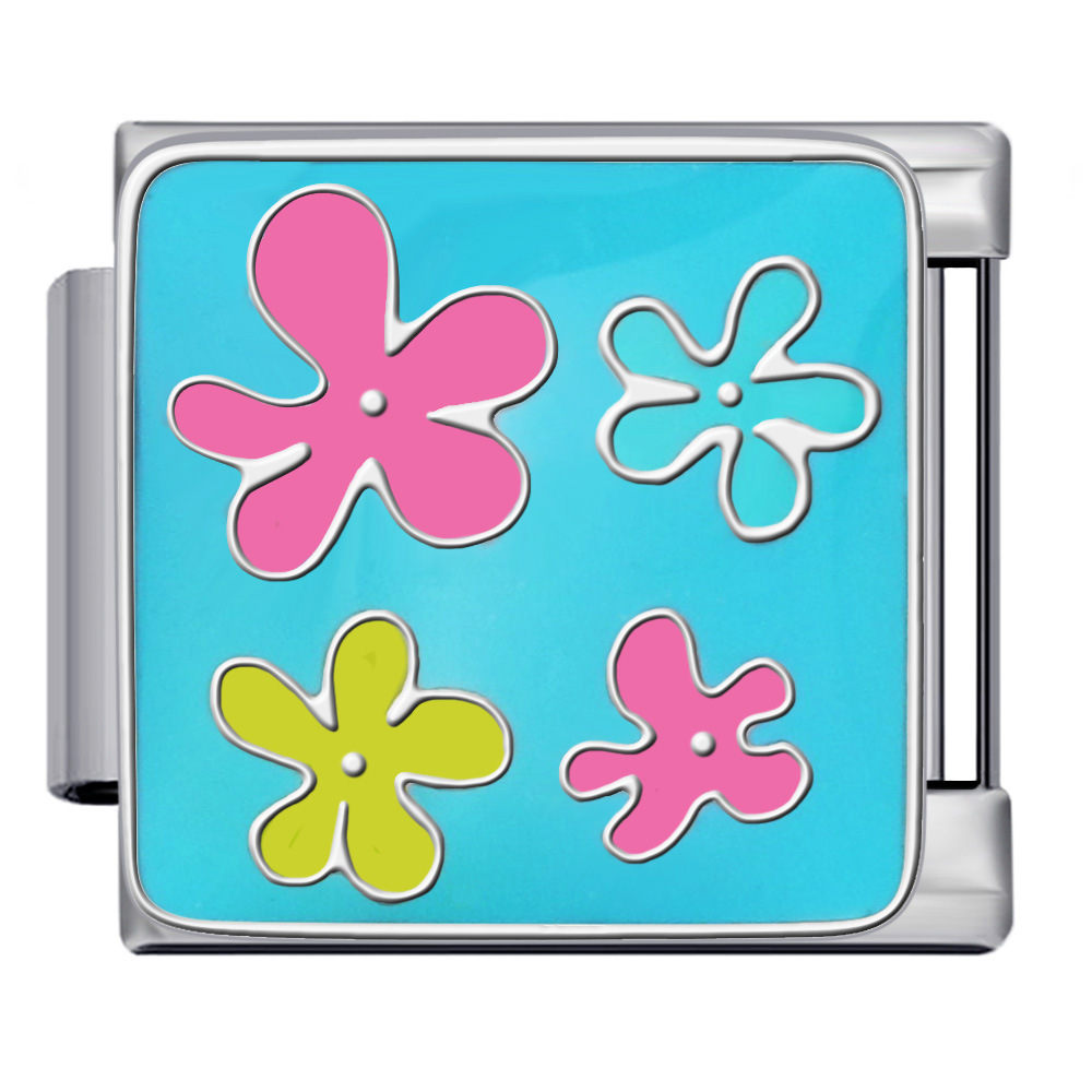 Cute Cartoon Character Series Titanium Steel Welded Oil Drip DIY Bracelet, Italian Modular Bracelet Accessories Wholesale