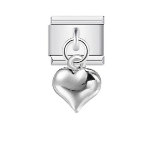 Magnetic Heart-Shaped Double Pendant Bracelet Accessories, Titanium Steel DIY Customizable Italian Modular Bracelet
