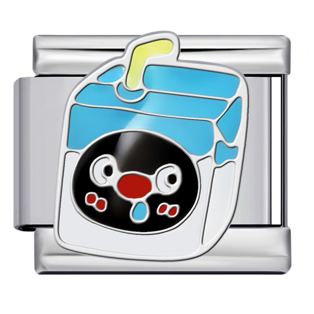 New Cartoon Animation Gold-Plated Oil-Drip DIY Italian Modular Bracelet with Personalized Welded Pattern Stainless Steel Bracelet