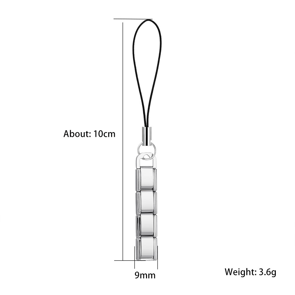 New colorful mobile phone strap with lobster buckle modular design, DIY keychain pendant, stainless steel watch strap chain