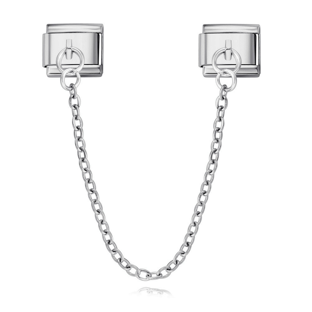 New trendy gold and silver double chain modular bracelet, titanium steel splicing bracelet, DIY jewelry accessory.