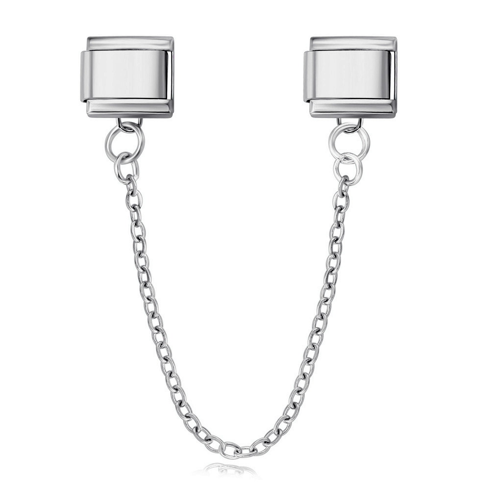 New trendy gold and silver double chain modular bracelet, titanium steel splicing bracelet, DIY jewelry accessory.