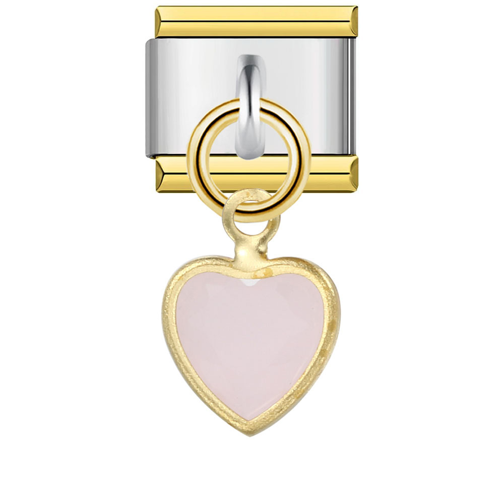 Single hook heart-shaped Italian modular bracelet with elastic splicing titanium steel watch strap chain.