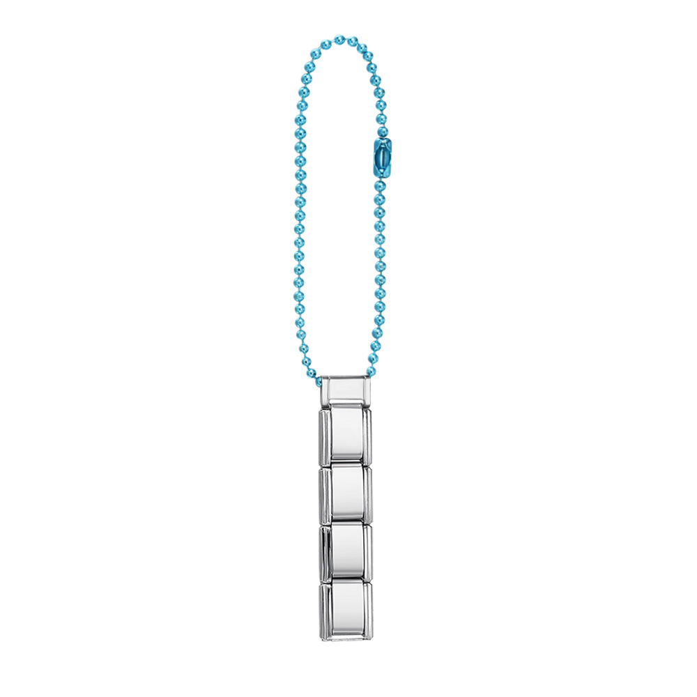 Colorful beaded chain mobile phone strap splicing Italian modular bracelet DIY keychain pendant stainless steel watch strap chain