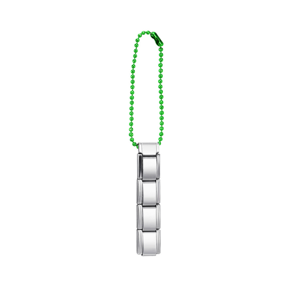 Colorful beaded chain mobile phone strap splicing Italian modular bracelet DIY keychain pendant stainless steel watch strap chain