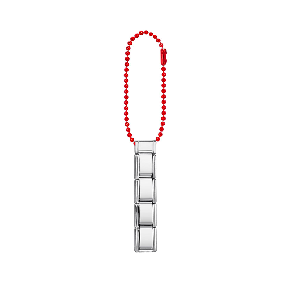 Colorful beaded chain mobile phone strap splicing Italian modular bracelet DIY keychain pendant stainless steel watch strap chain