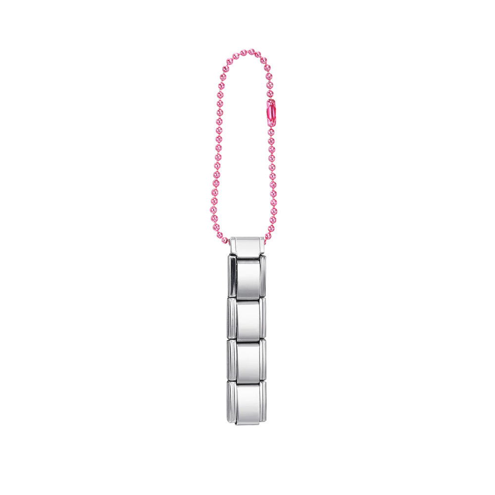 Colorful beaded chain mobile phone strap splicing Italian modular bracelet DIY keychain pendant stainless steel watch strap chain