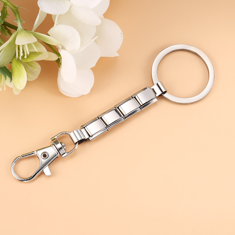 New multi-color spray-painted keychain DIY modular bracelet pendant stainless steel watch strap chain wholesale