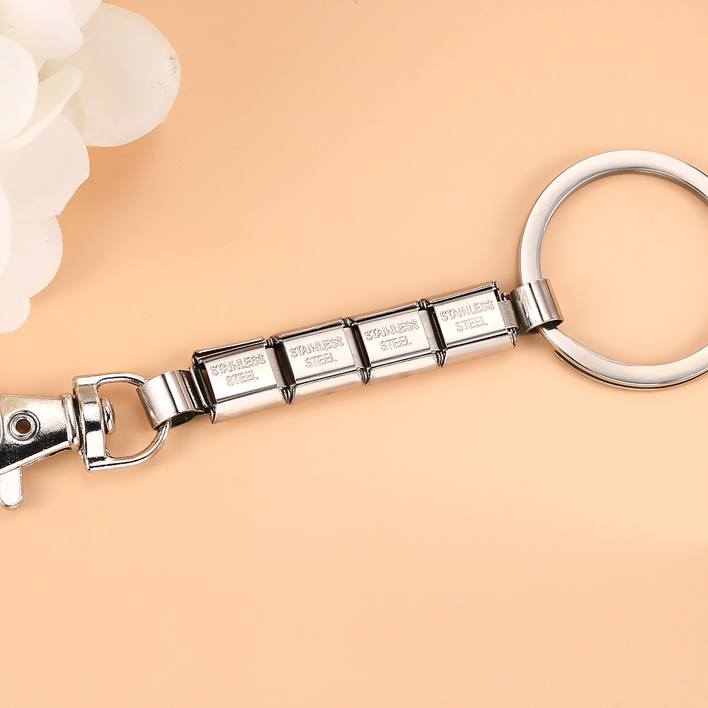 New multi-color spray-painted keychain DIY modular bracelet pendant stainless steel watch strap chain wholesale