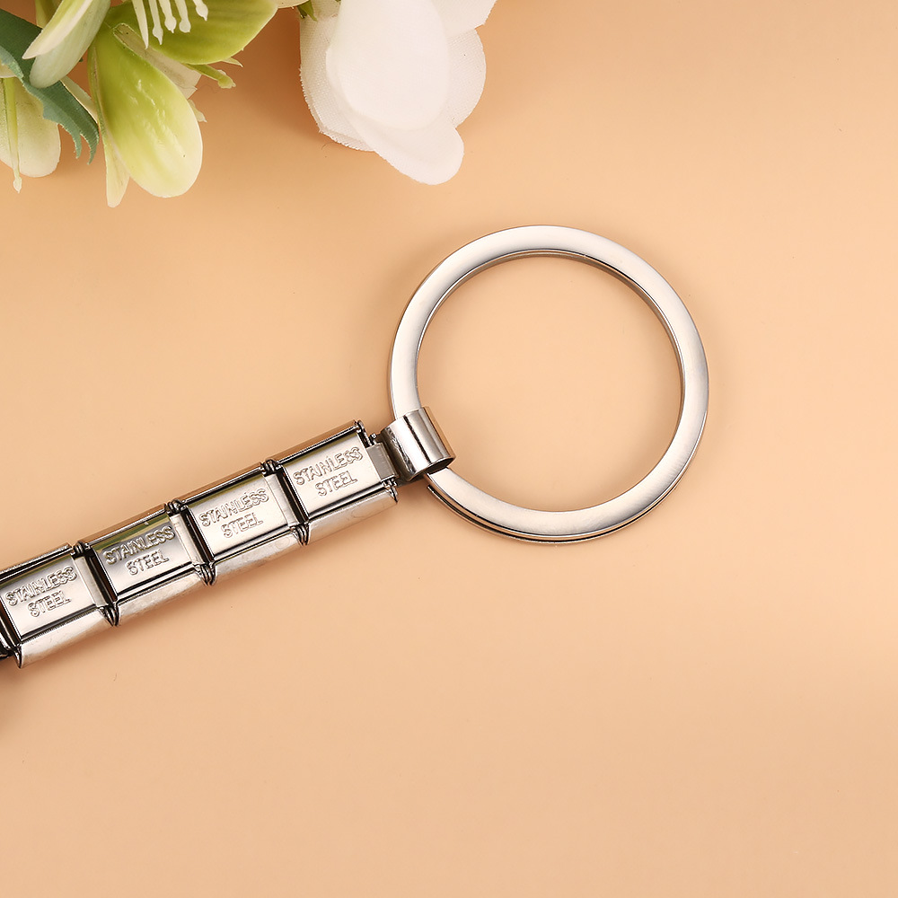 New multi-color spray-painted keychain DIY modular bracelet pendant stainless steel watch strap chain wholesale