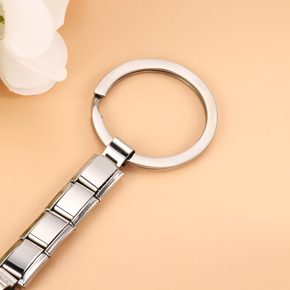New multi-color spray-painted keychain DIY modular bracelet pendant stainless steel watch strap chain wholesale