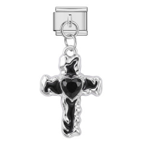 Cross pendant hook style Italian modular bracelet DIY elastic splicing titanium steel watch strap chain accessories