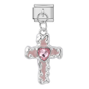 Cross pendant hook style Italian modular bracelet DIY elastic splicing titanium steel watch strap chain accessories