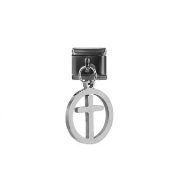 Cross pendant hook style Italian modular bracelet DIY elastic splicing titanium steel watch strap chain accessories