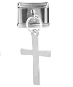 Cross pendant hook style Italian modular bracelet DIY elastic splicing titanium steel watch strap chain accessories