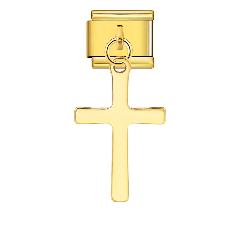 Cross pendant hook style Italian modular bracelet DIY elastic splicing titanium steel watch strap chain accessories