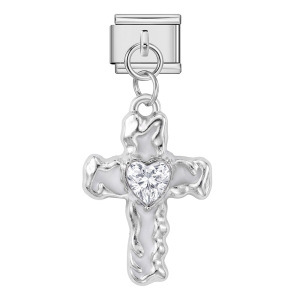Cross pendant hook style Italian modular bracelet DIY elastic splicing titanium steel watch strap chain accessories