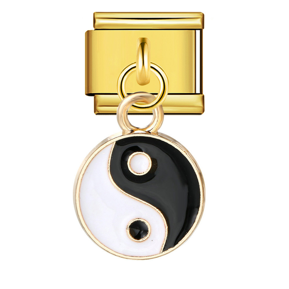 New Star and Moon Series Pendant Italian Modular Bracelet with Single Hook, Titanium Steel Elastic Composite Strap Chain