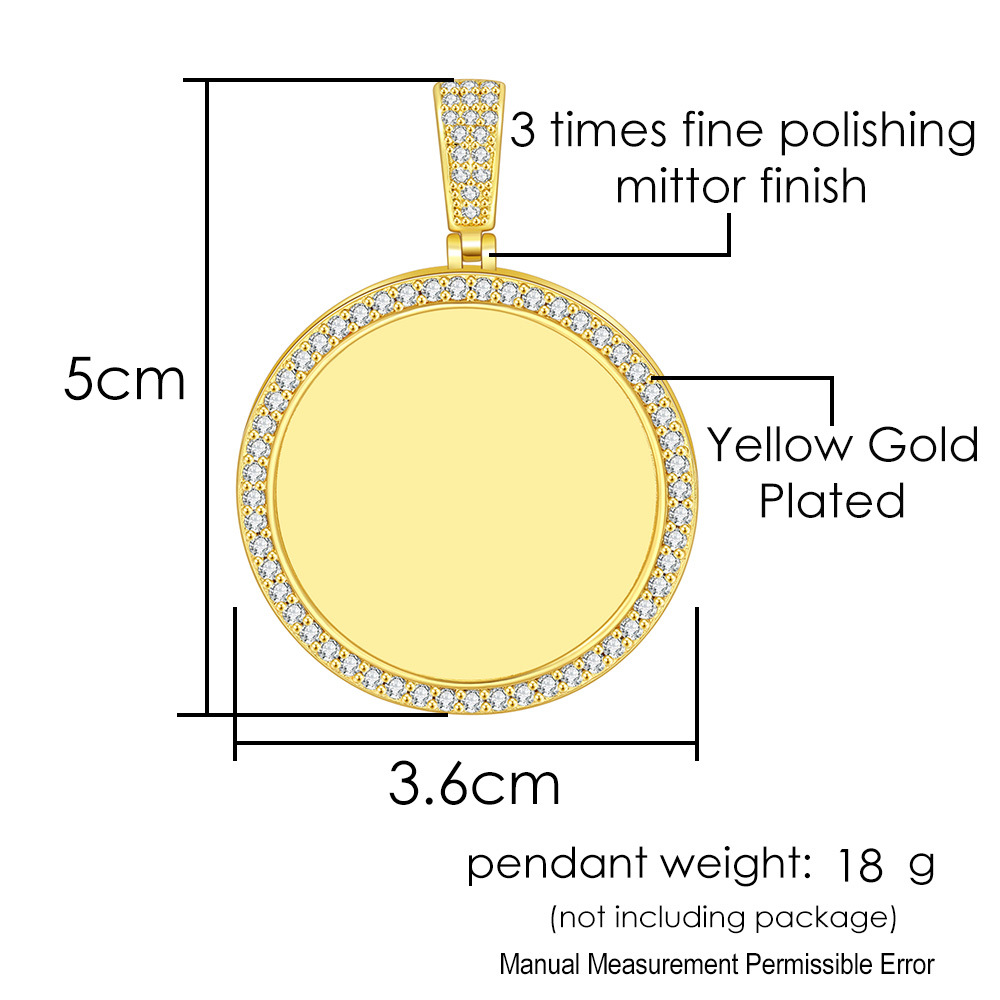 New micro-painted zircon heart-shaped pendant, DIY personalized photo necklace, birthday gift.