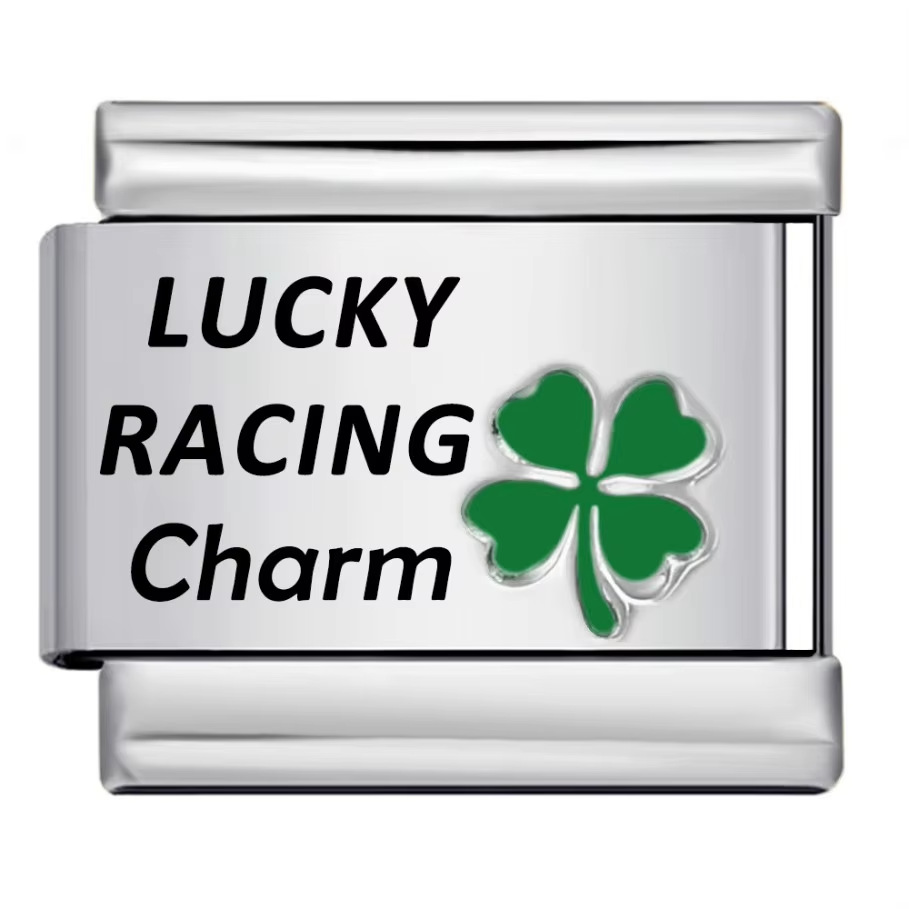 Lucky four-leaf clover laser engraved Italian modular bracelet stainless steel DIY fashion bangle watch strap chain
