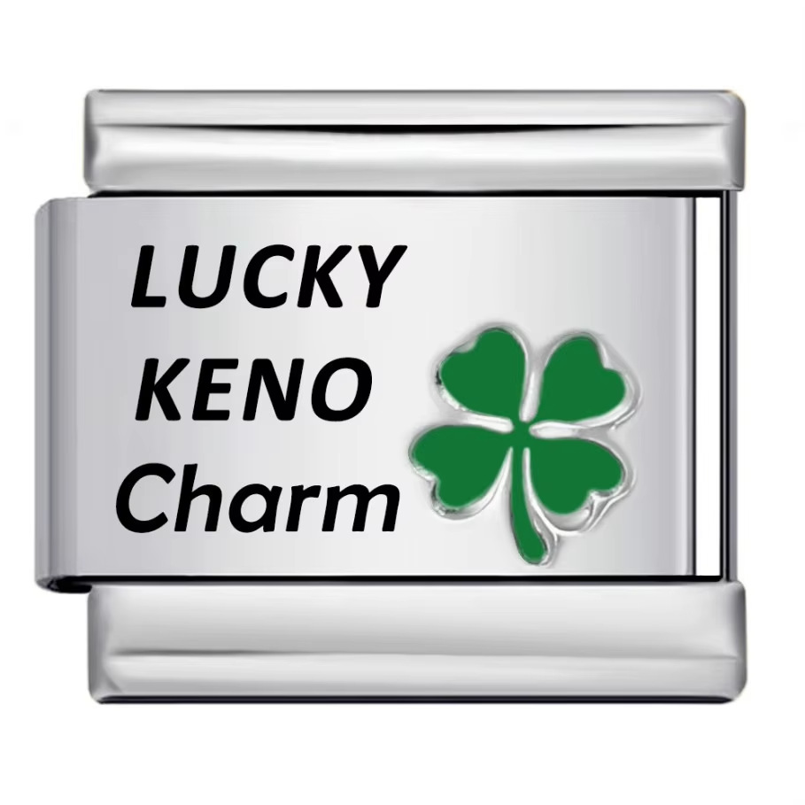 Lucky four-leaf clover laser engraved Italian modular bracelet stainless steel DIY fashion bangle watch strap chain