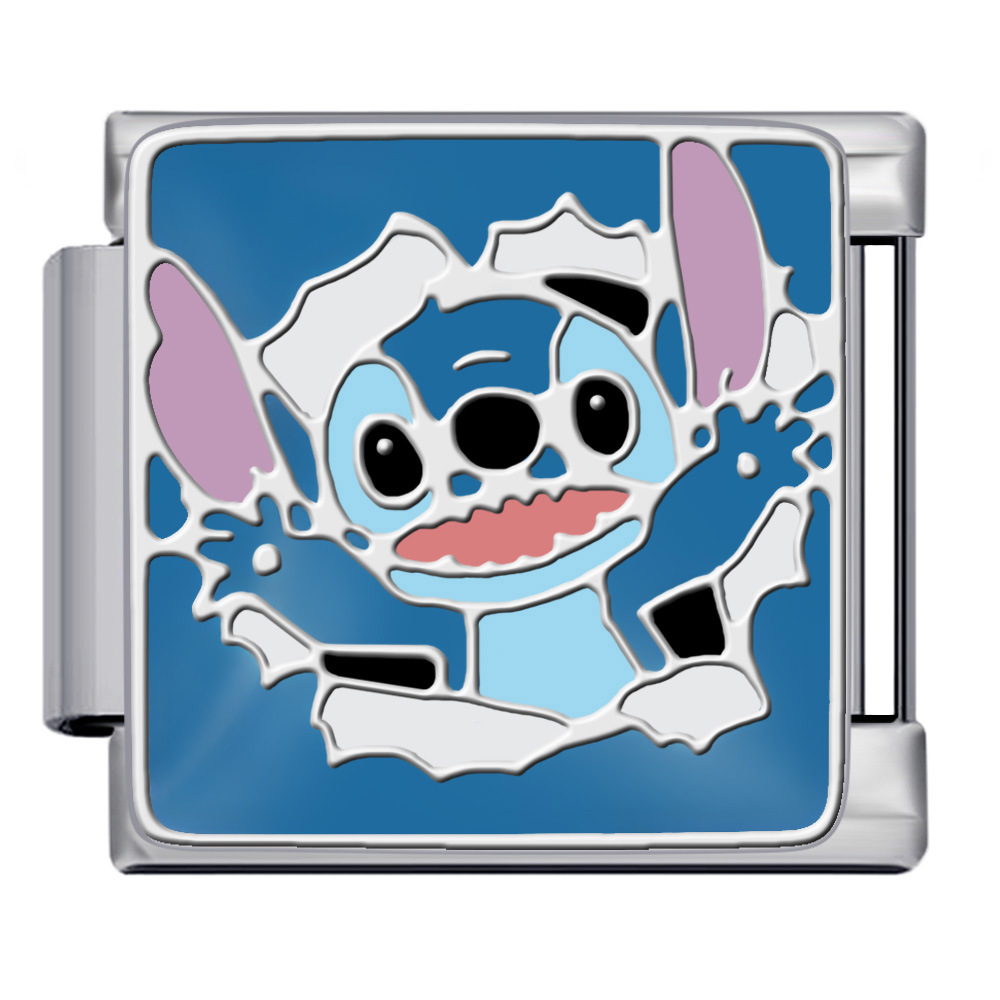 Classic cartoon character Italian modular bracelet, titanium steel welded oil-dripping bangle.