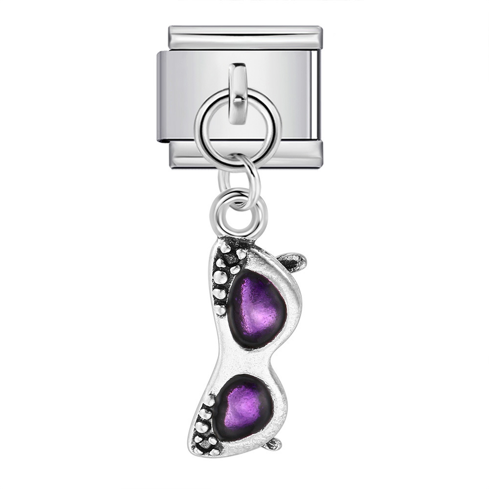 New cute Italian modular pendant bracelet with titanium steel hook, DIY free assembly handmade modular jewelry