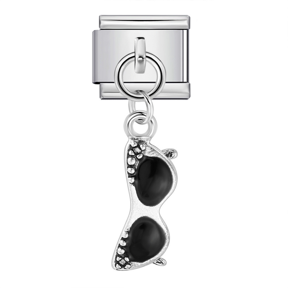 New cute Italian modular pendant bracelet with titanium steel hook, DIY free assembly handmade modular jewelry