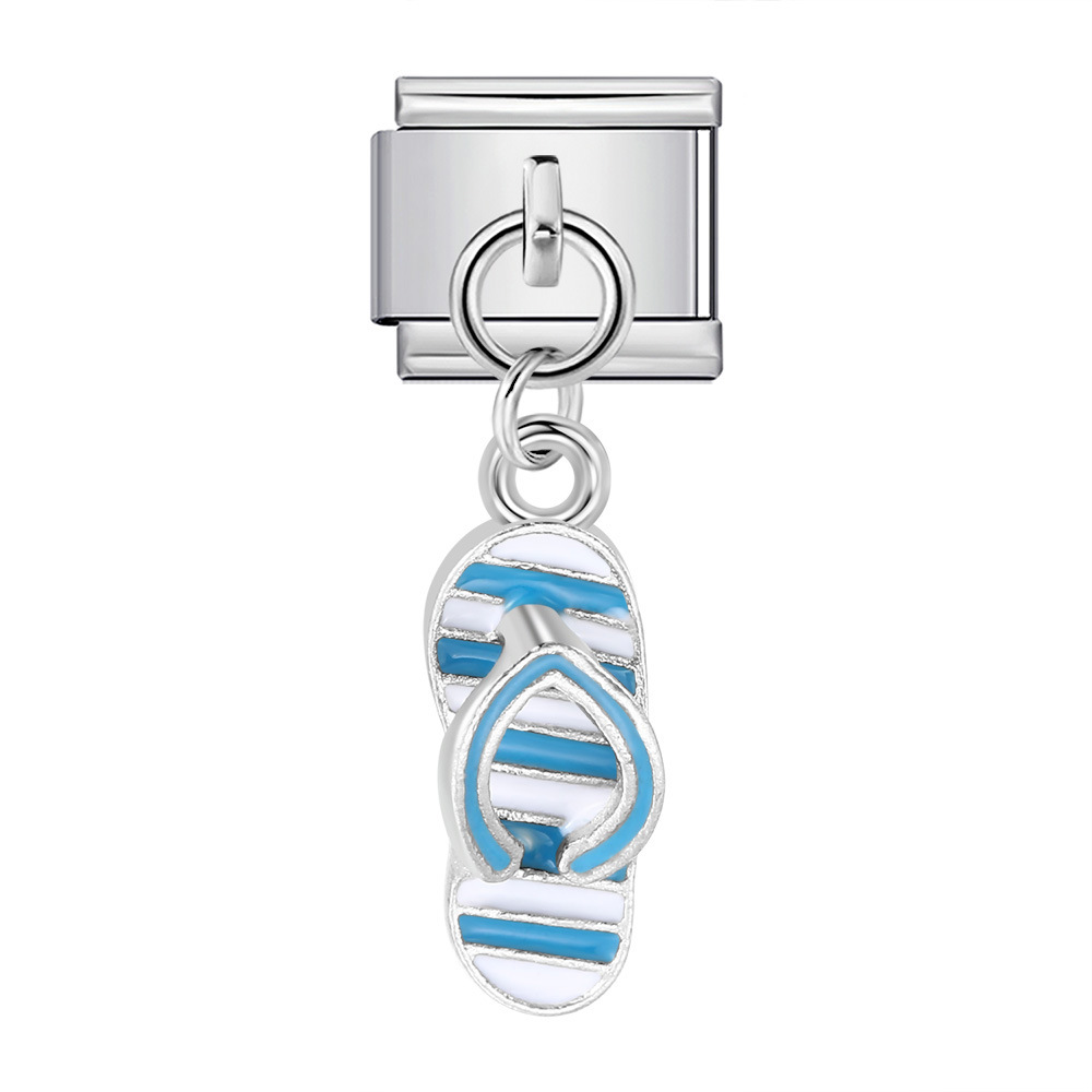 New cute Italian modular pendant bracelet with titanium steel hook, DIY free assembly handmade modular jewelry