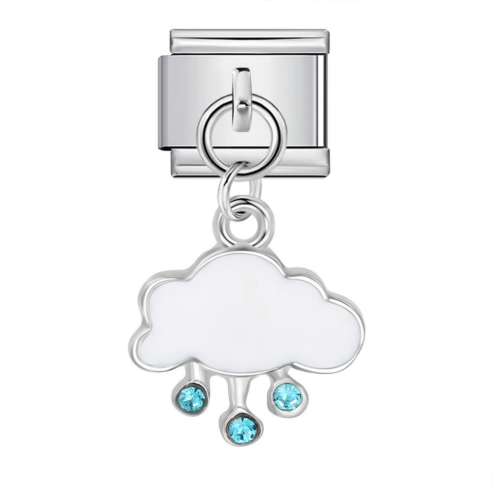 New cute Italian modular pendant bracelet with titanium steel hook, DIY free assembly handmade modular jewelry