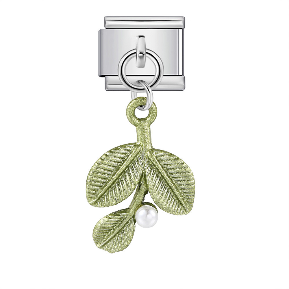 New cute Italian modular pendant bracelet with titanium steel hook, DIY free assembly handmade modular jewelry