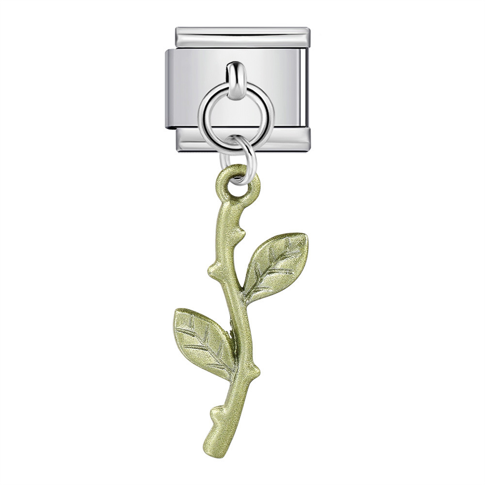 New cute Italian modular pendant bracelet with titanium steel hook, DIY free assembly handmade modular jewelry