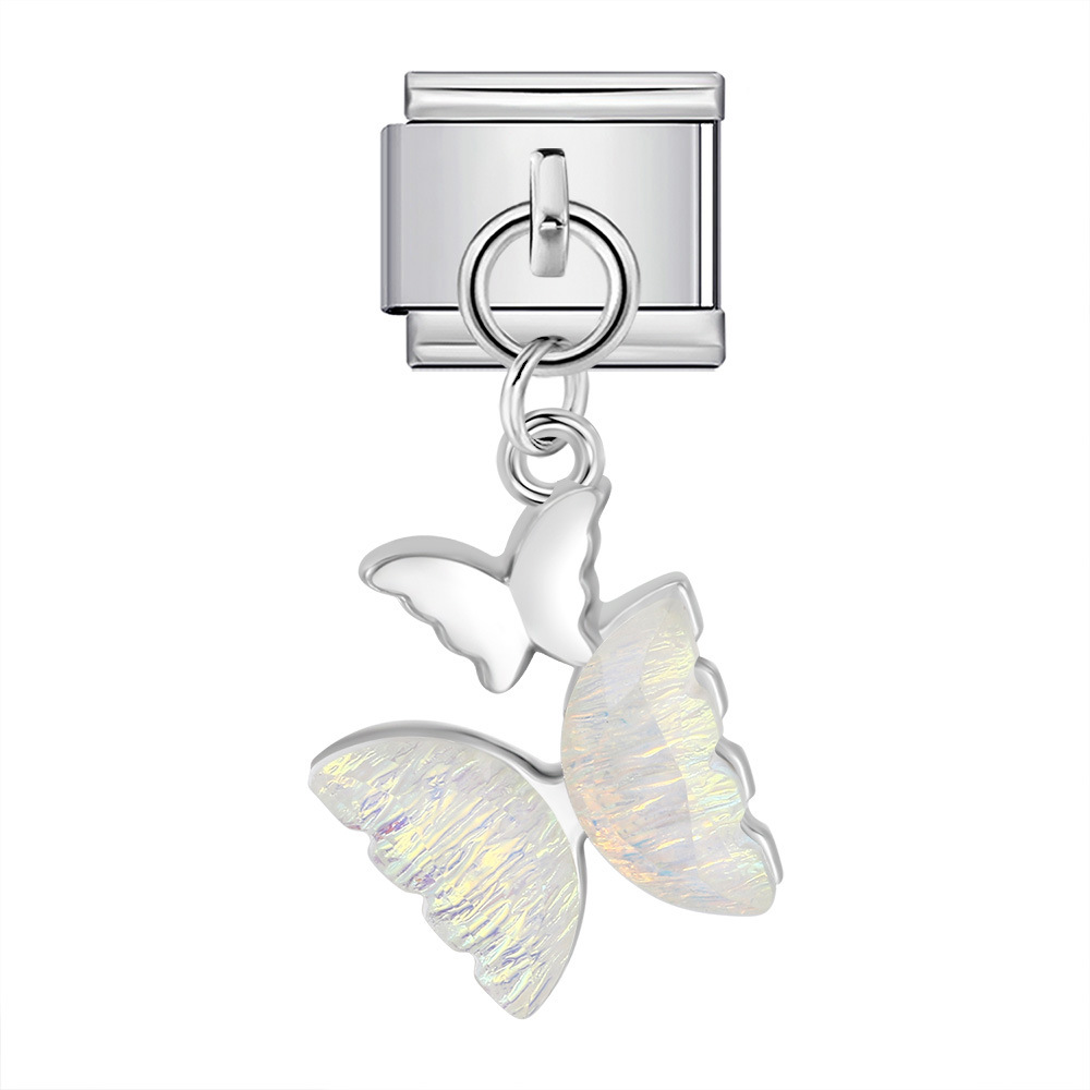 New cute Italian modular pendant bracelet with titanium steel hook, DIY free assembly handmade modular jewelry