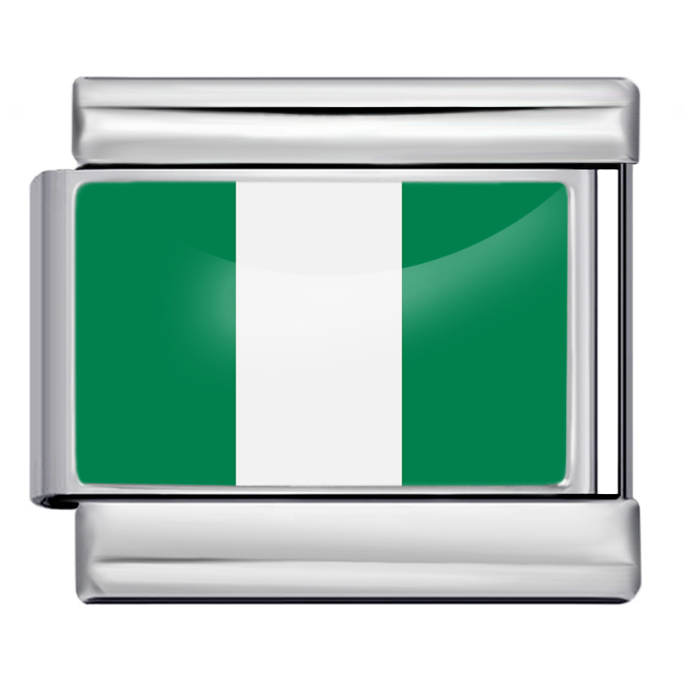 Wholesale of gold and silver background world flag photos, epoxy resin series, stainless steel DIY Italian modular bracelet accessories.