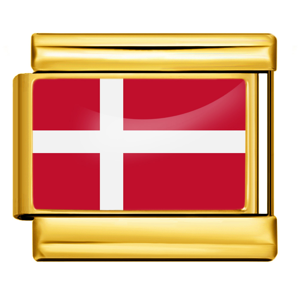 Wholesale of gold and silver background world flag photos, epoxy resin series, stainless steel DIY Italian modular bracelet accessories.