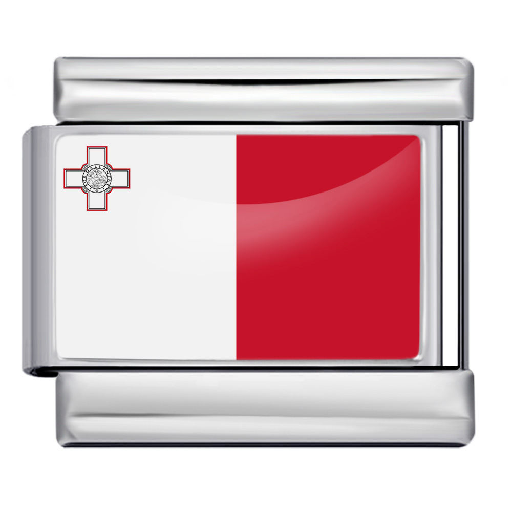 Wholesale of gold and silver background world flag photos, epoxy resin series, stainless steel DIY Italian modular bracelet accessories.