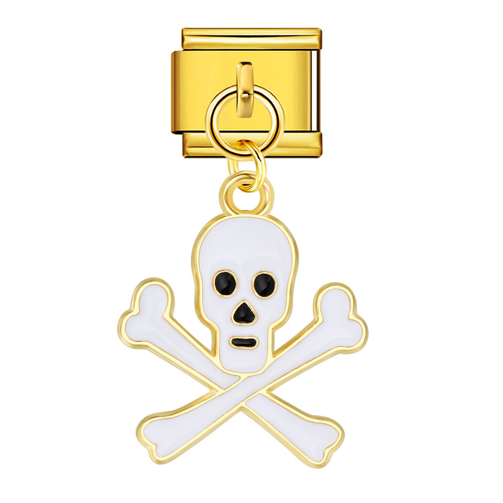Halloween Pumpkin Skull Pendant Module Bracelet Hook DIY Titanium Steel Elastic Splicing Watch Strap Chain Accessories
