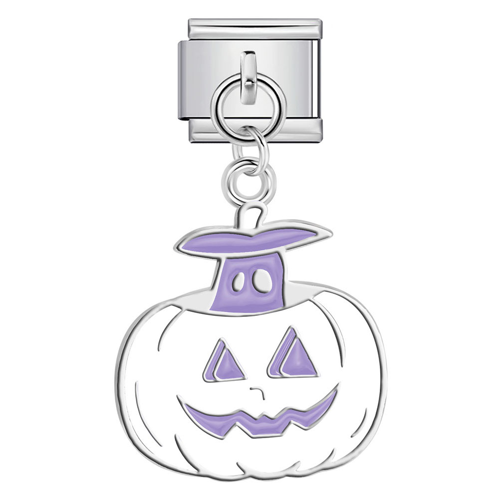 Halloween Pumpkin Skull Pendant Module Bracelet Hook DIY Titanium Steel Elastic Splicing Watch Strap Chain Accessories