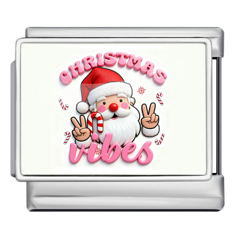 Christmas Series DIY Modular Stainless Steel Bangle Handmade Italian Modular Accessories Bracelet Wholesale