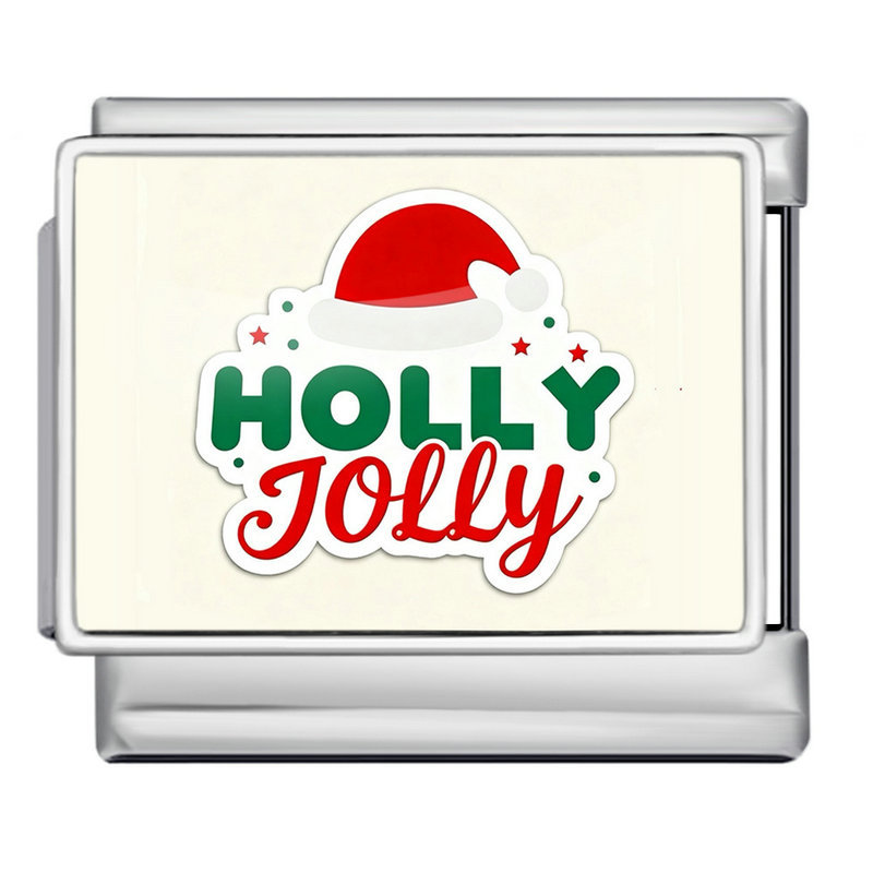 Christmas Series DIY Modular Stainless Steel Bangle Handmade Italian Modular Accessories Bracelet Wholesale